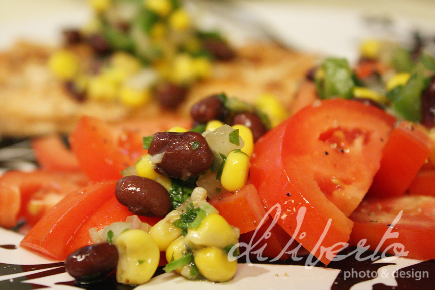 salmon With Corn and Black Bean Salsa from diliberto photo and design