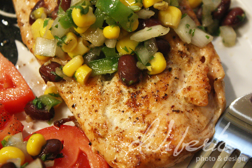 salmon With Corn and Black Bean Salsa from diliberto photo and design