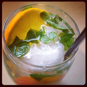 Orange and Mint Infused Water