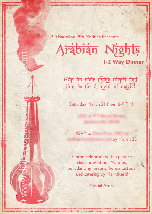Custom Invitation Design Arabian Nights
