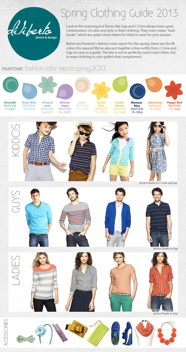 Spring Photos Clothing Guide 2013